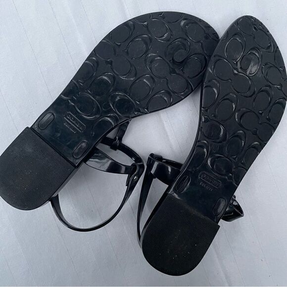 Coach Pansy black jelly sandals size 9-9.5 - Picture 3 of 10